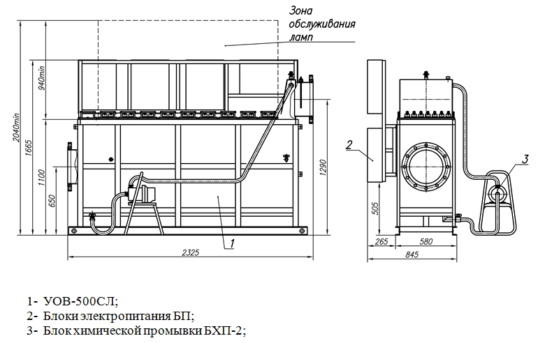 500СЛ Монтажный чертеж