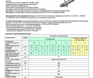 Установка обеззараживания воды УОВ-УФТ-П-5